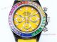 Japan Grade Copy Rolex Daytona Quartz 43 Rainbow with Yellow Dial Watch (2)_th.jpg